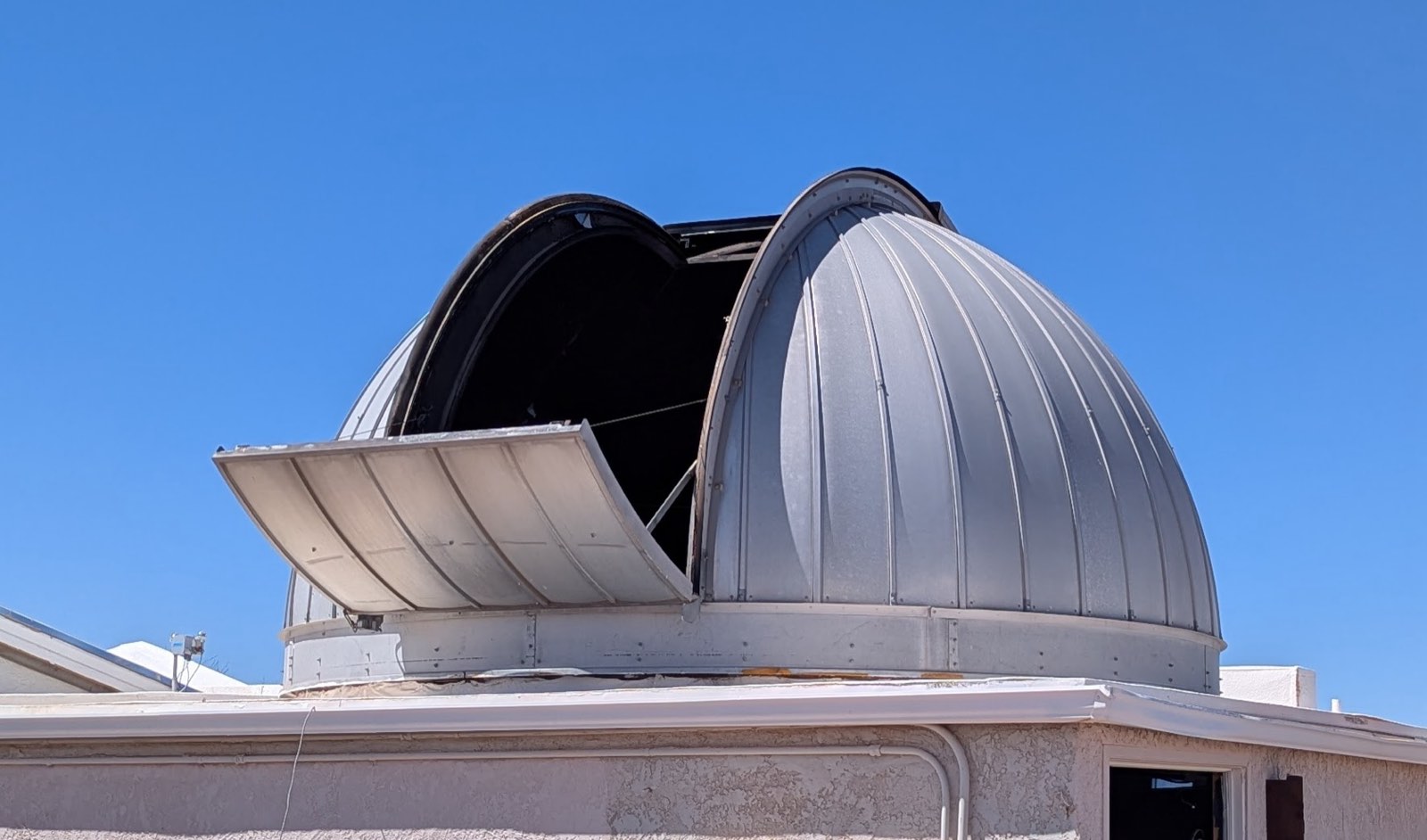 The observatory dome with its shutter open